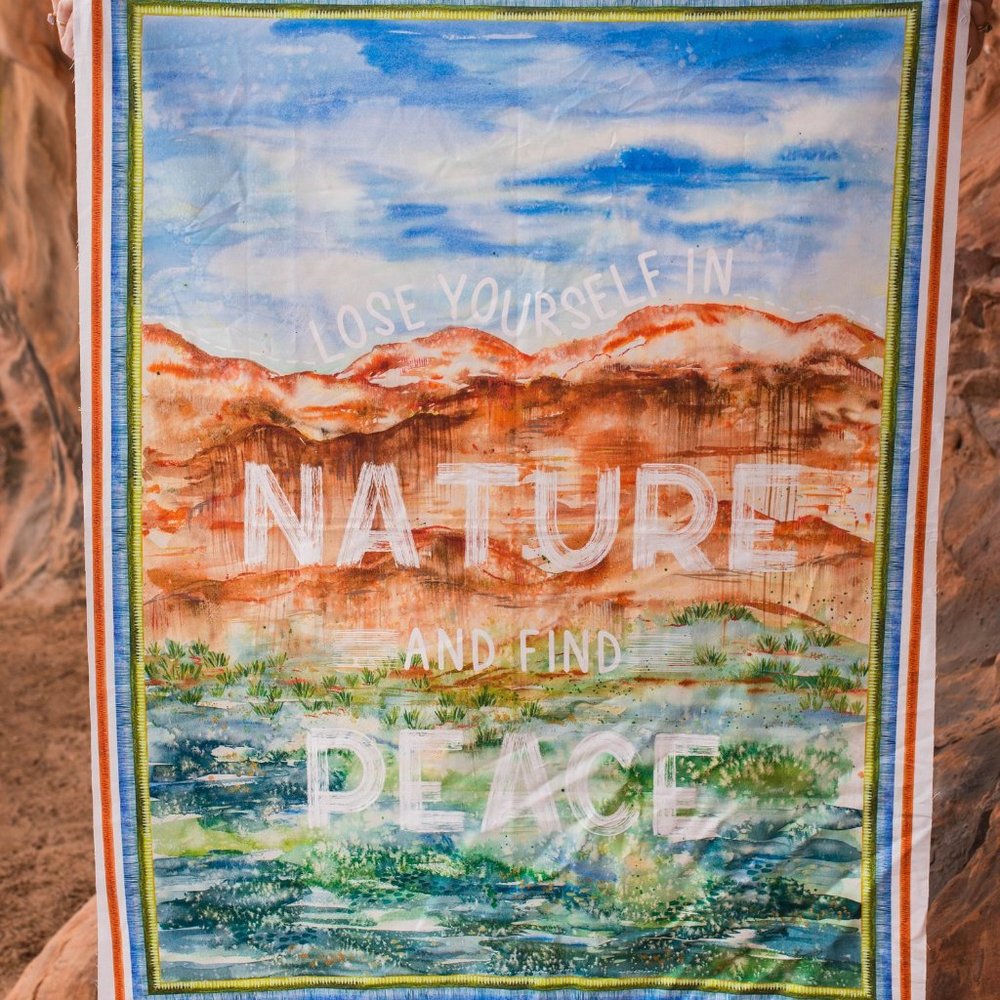 MODA Desert Oasis Watercolor Motif Panel by Laura Muir Create Joy Project